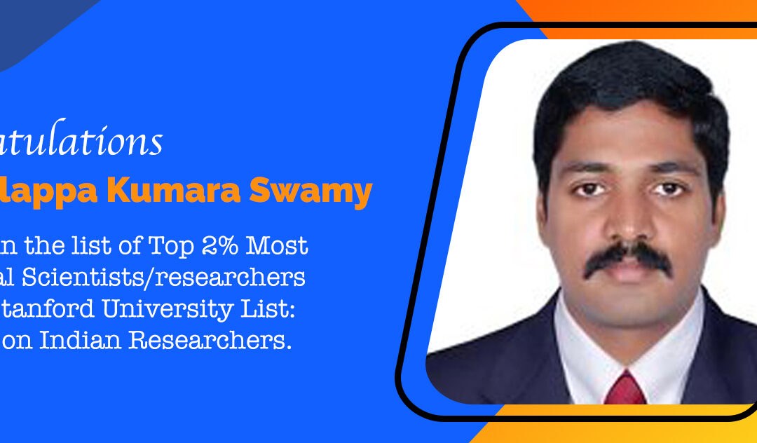 Dr. Mallappa Kumara Swamy  Most Influential Scientists/researchers in 2023 Stanford University List